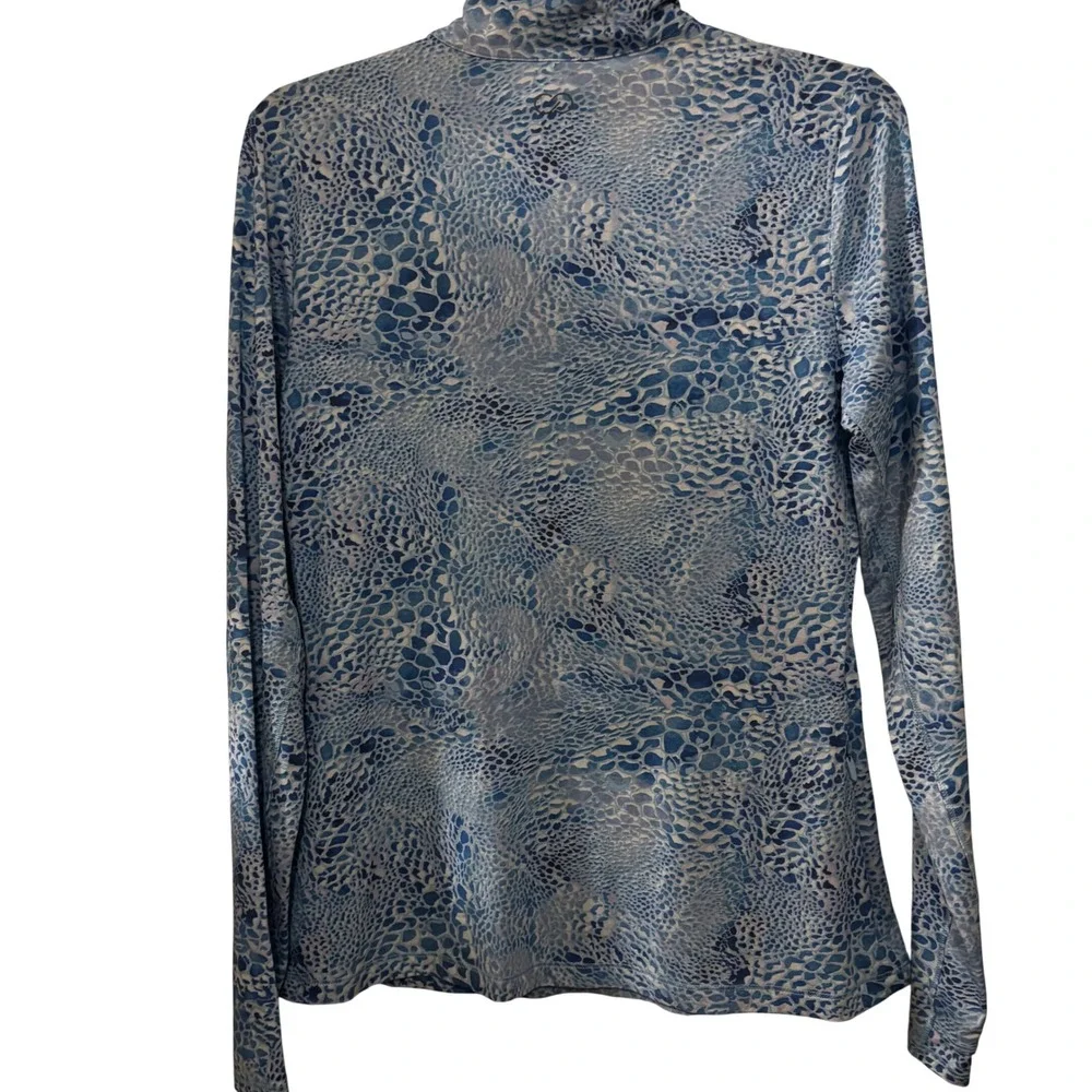 Calia Women's 1/4 Zip Golf Shirt Medium UV Long Sleeve Blue - Picture 2 of 3